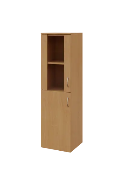 N 4 - 4DS kancelářská skříň, 1-dveřová/prosklená, levá, 1450x400x400, buk Royal